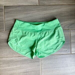 Green Lululemon Hottie Hot Shorts
